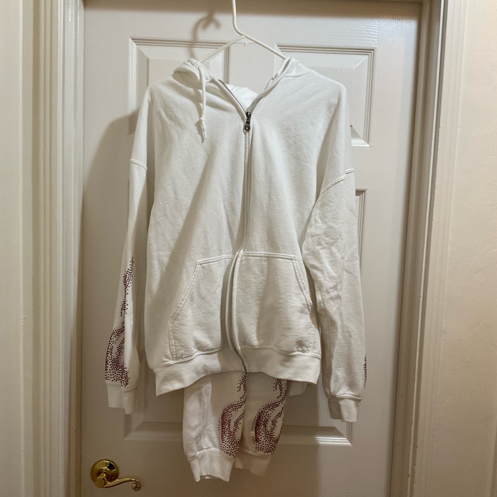 LF flame zip up sweater and jacket set (pants never worn) FREE SHIPPING